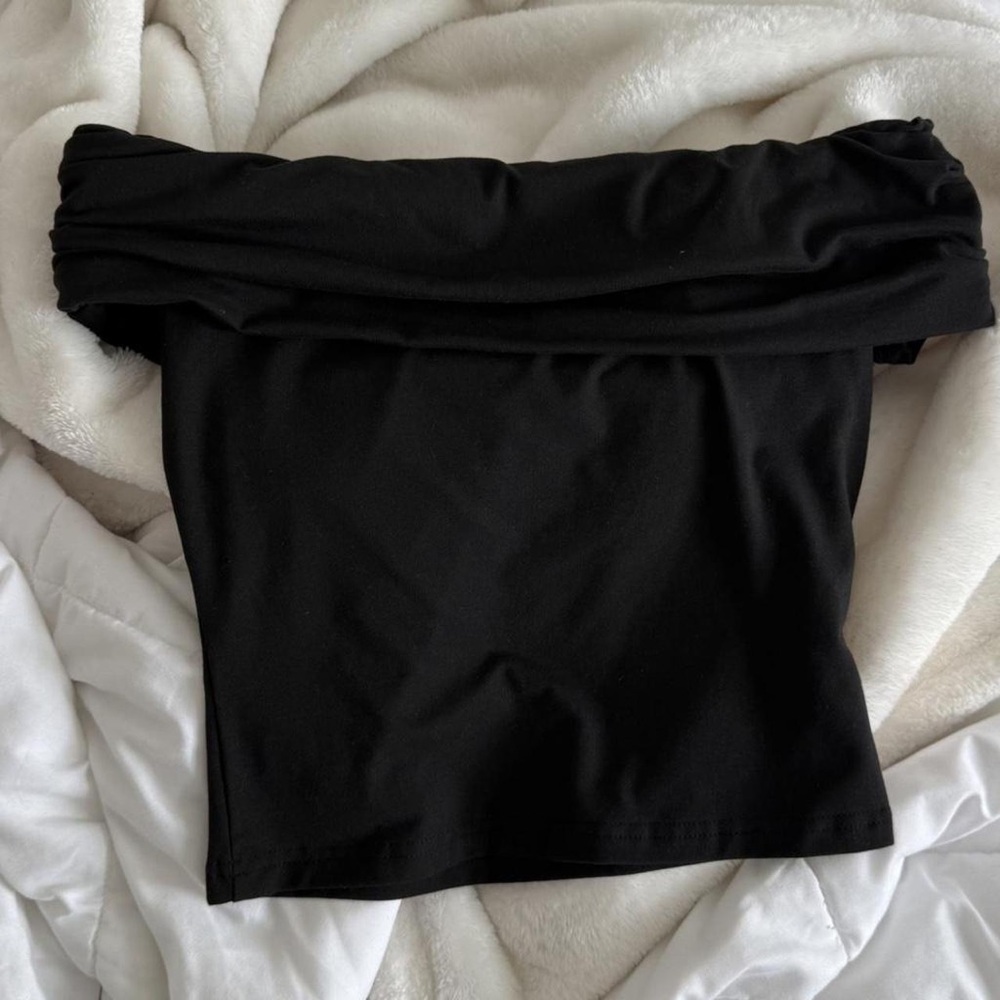 Stylish Black Off-Shoulder Crop Top